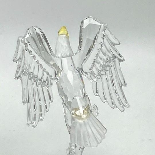 Glass Swarovski Crystal Bald Eagle Figurine (#248003 - Mint Condition With Original Inner and Outer Boxes, Retired) For Sale - Image 7 of 15