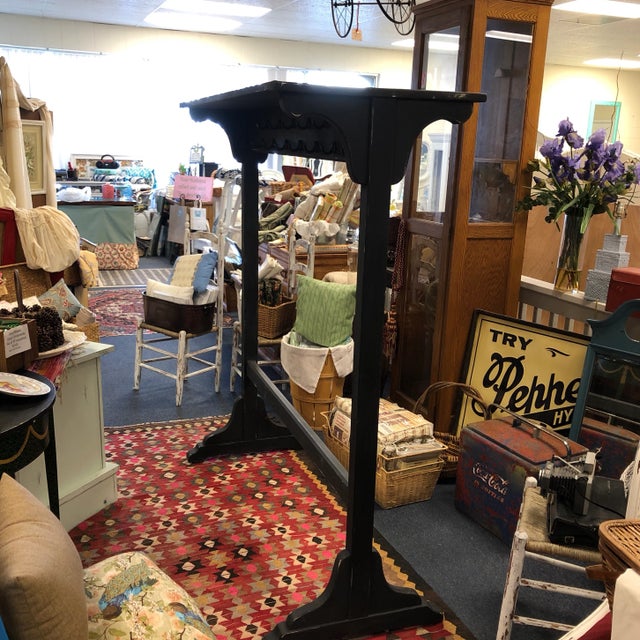 Very unique vintage wooden schoolhouse coat rack with 26 hooks in total. Freestanding, this large rack can be used against...