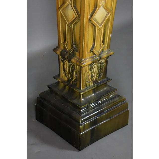 Antique Earthenware Pedestal, 1890s For Sale - Image 6 of 8