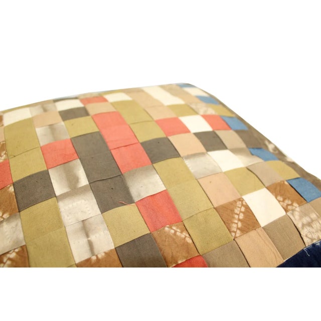 Blue MIX Color Square Shape Checker Fabric Couch Sofa Cushion For Sale In San Francisco - Image 6 of 7