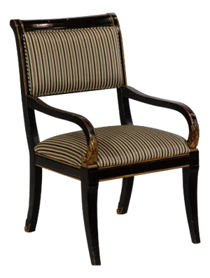 Mid 20th Century Contemporary French Ebonized Armchair