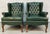 Vintage Wing-Backed Tufted Chesterfield Lounge Chairs For Sale - Image 4 of 14