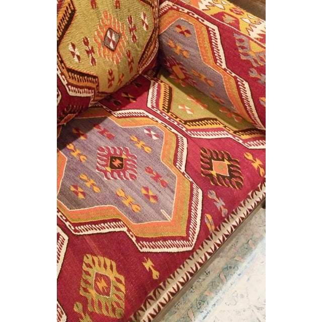 Turkish Custom Turkish Kilim Sofa For Sale - Image 3 of 9