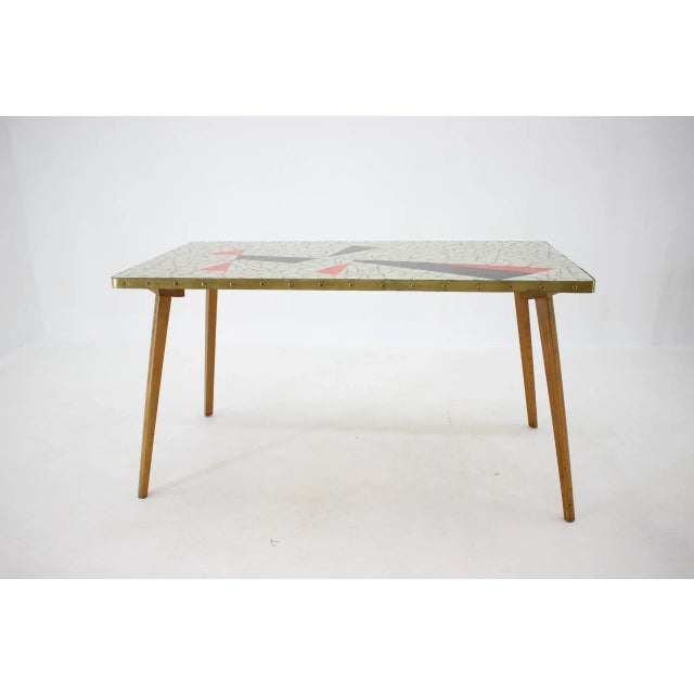 Mid-Century Modern Mid-Century German Mosaic Conference Table, 1960s For Sale - Image 3 of 7