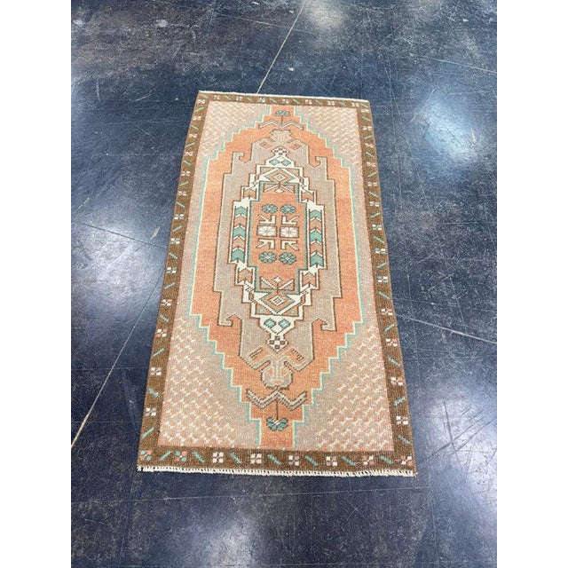 Turkish Mini Rug Oriental Hand Knotted Vintage Rug 1'8" x 3'3" #17089 Explore a curated collection of hallway runners,...