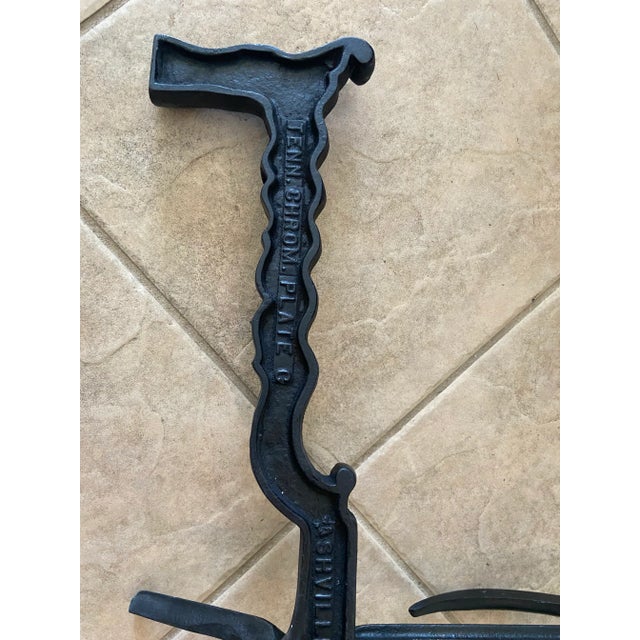 1950s Music Note Fireplace Andirons - a Pair For Sale - Image 11 of 13