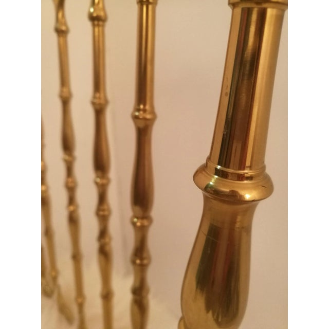 Italian Iceland Wool Upholstery & Massive Brass Chair by Chiavari For Sale - Image 12 of 13