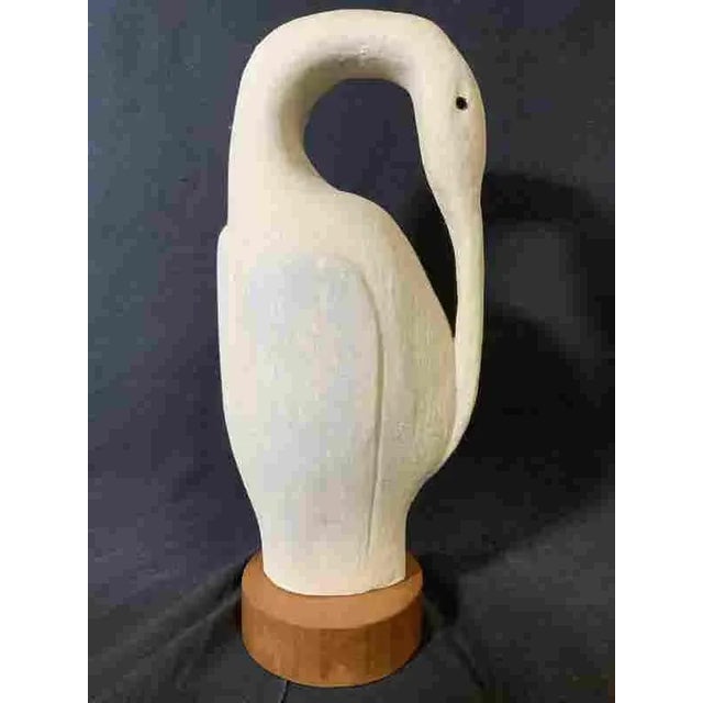 A wonderful artisan hand crafted accent for bird and beach lovers. Possibly an egret, ibis, crane or heron. Mounted on a...