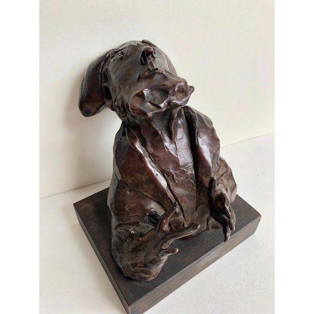 Early 20th Century David Aronson, Judaica Bronze Sculpture "Rabbi" Figure Jewish American Boston Figural Modernist For Sale - Image 5 of 18