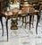 Rococo Rococo Style Console Table With Dark Brown Finish & Gold Leaf Details For Sale - Image 3 of 4