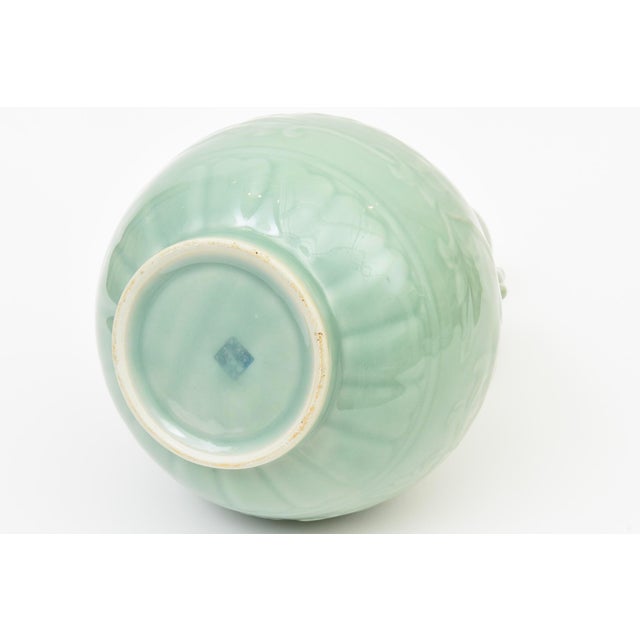 Mid Century Modern Chinese Porcelain Celadon Vase, 1950's For Sale - Image 10 of 11