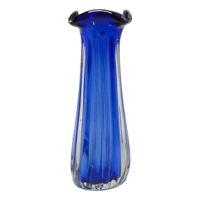 Vase by J. Hospodka for Chribska Glassworks, Czechoslovakia, 1960s For Sale