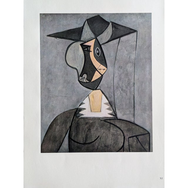1940s Pablo Picasso, Portrait, Color Offset Lithograph on Pur de Marais Fil Paper, 1943 For Sale - Image 5 of 5