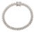 Navette Art Partywear Silver Tennis Bracelet Featurng Sparkling Cz Diamonds 7 Inches For Sale