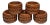 Vintage Carved Teak Napkin Rings From India - Set of 5 For Sale