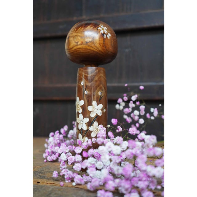 Vintage Wooden Kokeshi Doll by Kazuo Takamizawa, Japan, 1960s For Sale - Image 6 of 8