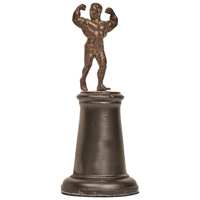 Metal Burmese Bronze Muscleman, Mid-20th Century For Sale - Image 7 of 7
