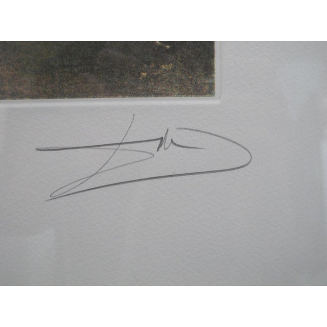 Orange Salvador Dali Limited Edition Signed Color Engraving Giant of Aladdin For Sale - Image 8 of 15