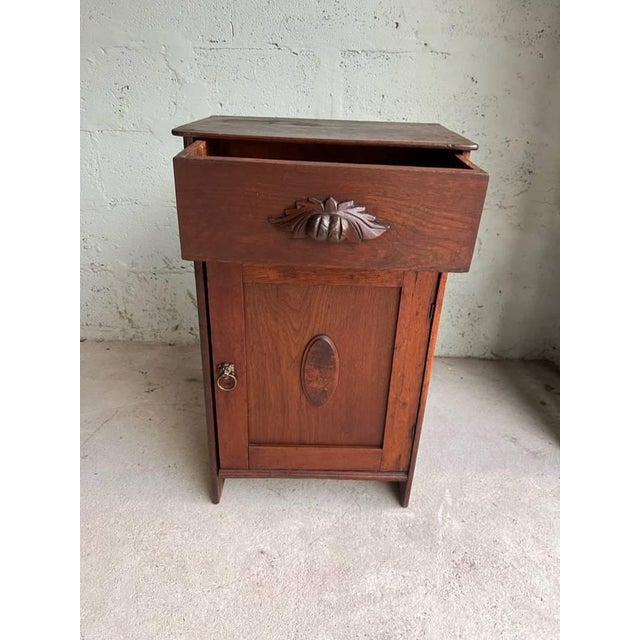 Victorian Antique Victorian Style Walnut Nightstand, End Table For Sale - Image 3 of 10
