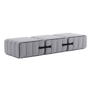 Curt Modular Set - Flexible Bench - Jet - 9803 (Grey) by Ambivalenz, Set of 3 For Sale