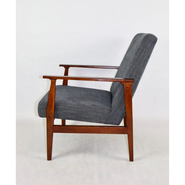 Black Vintage Black Club Armchair, 1970s For Sale - Image 8 of 13