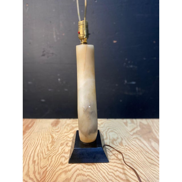 Stone 1950's Maurizio Tempestini Biomorphic Alabaster Table Lamp For Sale - Image 7 of 10