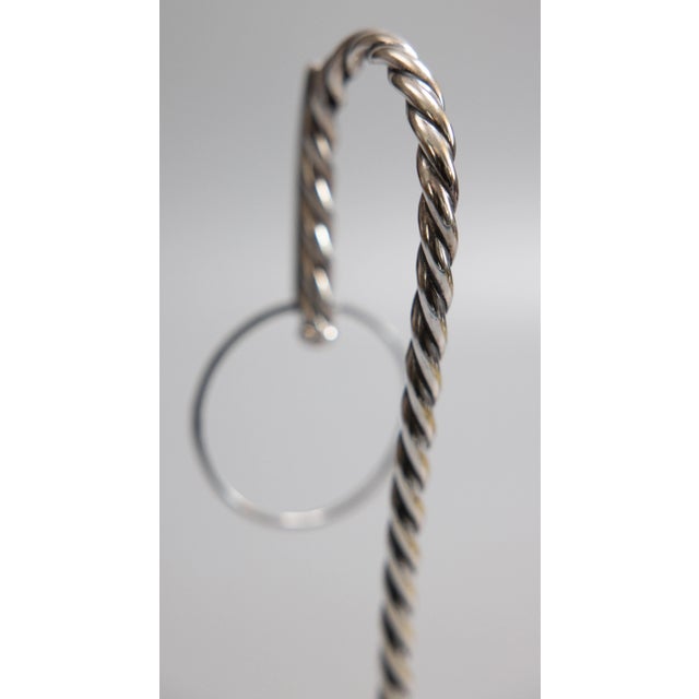 Vintage Italian Silver Plate Wine Bottle Caddy Holder Server For Sale In Houston - Image 6 of 7