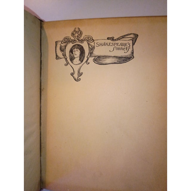 Signed Shakespeare's Sonnets One of a Kind Full Leather Artisan Hand-Bound, 1899, Art Nouveau Illustrations by Henry Ospovat For Sale In Seattle - Image 6 of 14