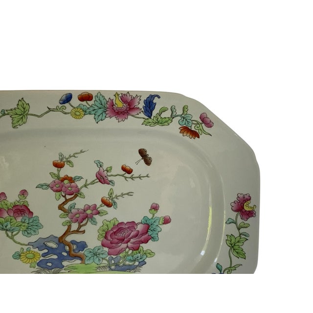 Stone Antique Copeland Spode "Willis" Indian Tree 12.5" Hand Enameled Serving Platter New Stone England Nov 1918 For Sale - Image 7 of 9
