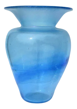 Pale Blue Stretch Glass Vase