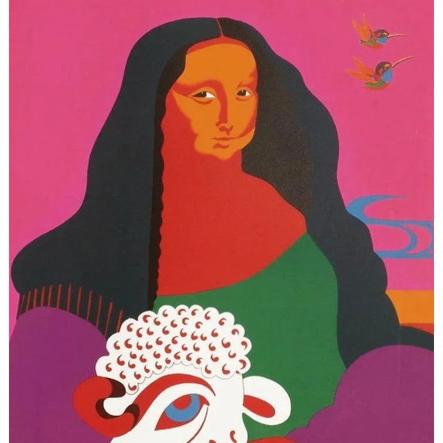 Nicolas URIBURU LA JOCONDE 1967 lithograph on Arches paper signed and numbered in pencil 29.9 x 22.0 in illustration :...