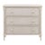 White Wash Ball Leg Transitional Three-Drawer Dresser For Sale