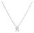 10K White Gold Diamond Accent "R" Initial Script Style Pendant Necklace For Sale