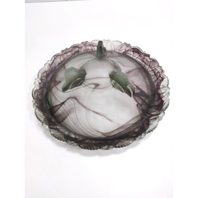 1940s Topaz-Violet Cloud Glass Bowl from Walther, 1930s For Sale - Image 5 of 12