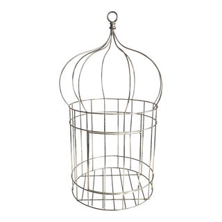 Vintage Decortaive Gold Bird Cage For Sale