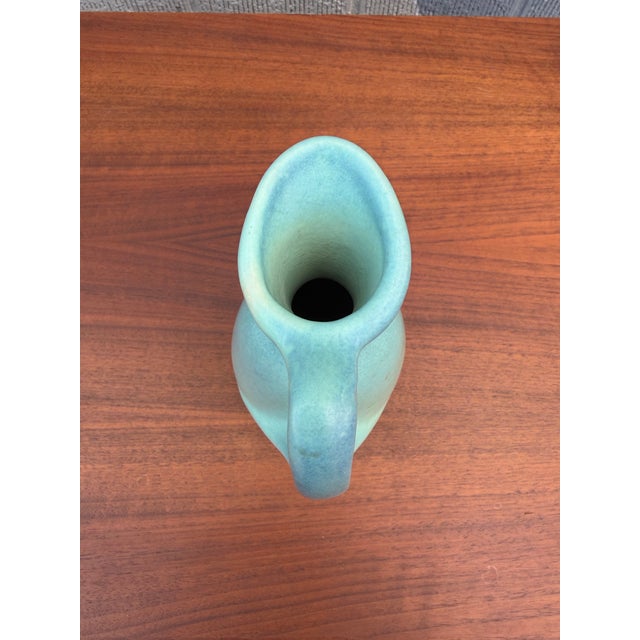 Van Briggle Pottery Matte Turquoise Ewer Pitcher, Colorado Springs For Sale In Denver - Image 6 of 9