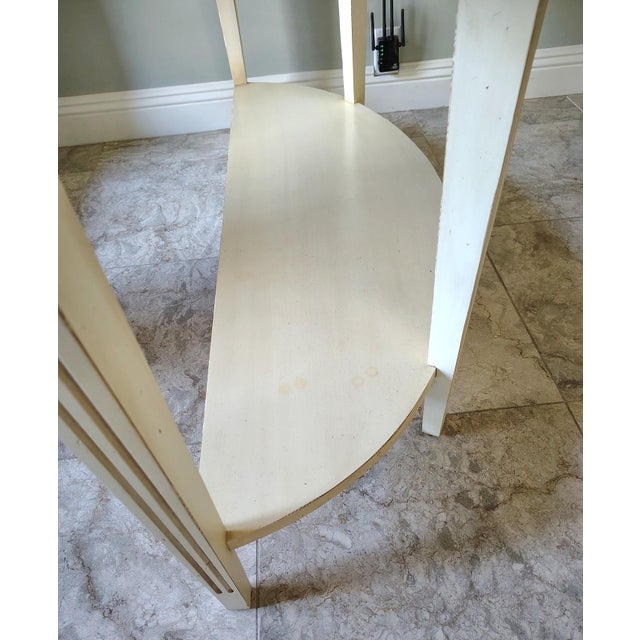 Ethan Allen Gustavian Swedish Demilune Console Table For Sale - Image 13 of 17