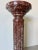 Vintage Italian Red Marble Carved Column Pedestal For Sale - Image 4 of 11