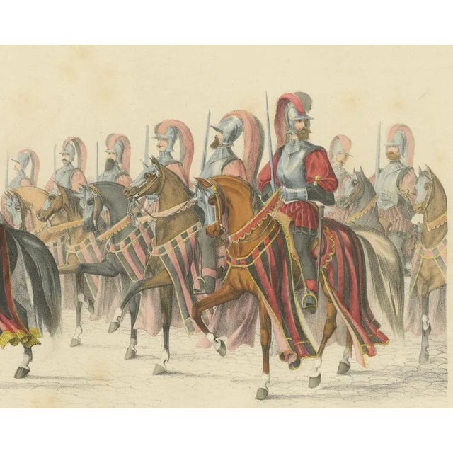 H. Jenny, Swiss Cavalry Escort in Grand Parade Berns Entry Into the Confederation, 1855, Print For Sale - Image 4 of 10