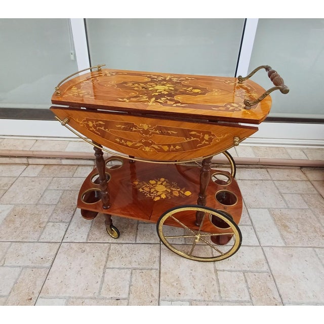 Sorrento Italian Bar Cart For Sale - Image 10 of 10