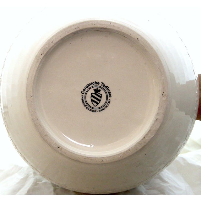 Fine Italian Ceramiche Tadinate Cream Sgraffito Mid-Century Ball Vase For Sale - Image 9 of 15