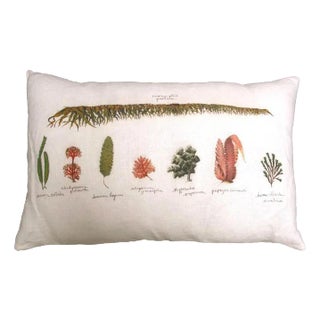 Water Garden II Lumbar Linen Pillow For Sale