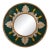 Vintage Spanish Sunburst Wall Mirror – Emerald Green & Gold Leaf For Sale