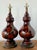 Vintage Boho Chocolate Glazed Ceramic Lamps - A Pair For Sale - Image 10 of 12