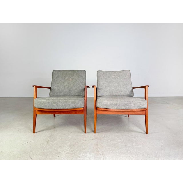 1960s Set of Mid-Century Easy Chairs in Teak from Knoll Antimott, 1960s For Sale - Image 5 of 10