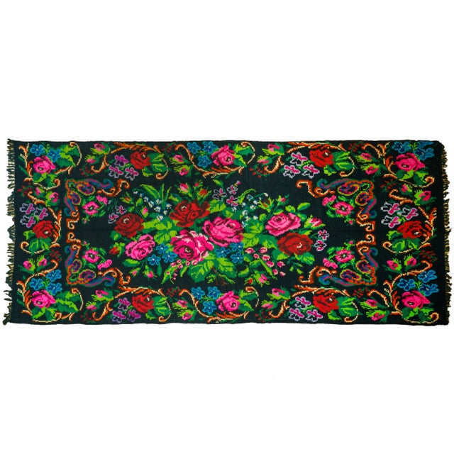 Vintage Handwoven Wool Runner Rug, 1960s For Sale - Image 12 of 12