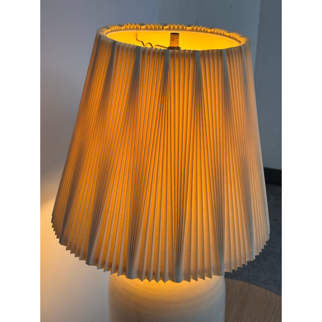 Floral Stoneware Jug Table Lamp For Sale - Image 4 of 12