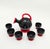 Murano Glass Rosolio Set attributed to Napoleone Martinuzzi, 1940s, Set of 10 For Sale - Image 4 of 9