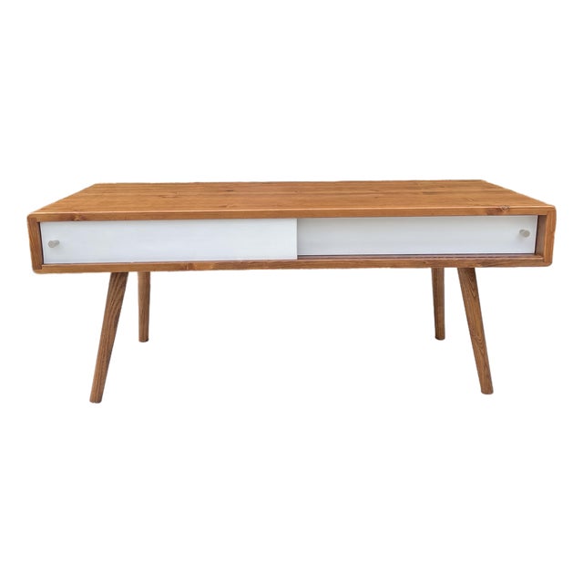 Vintage Paul McCobb Style Orwa Designs Chestnut Pine Coffee Table For Sale