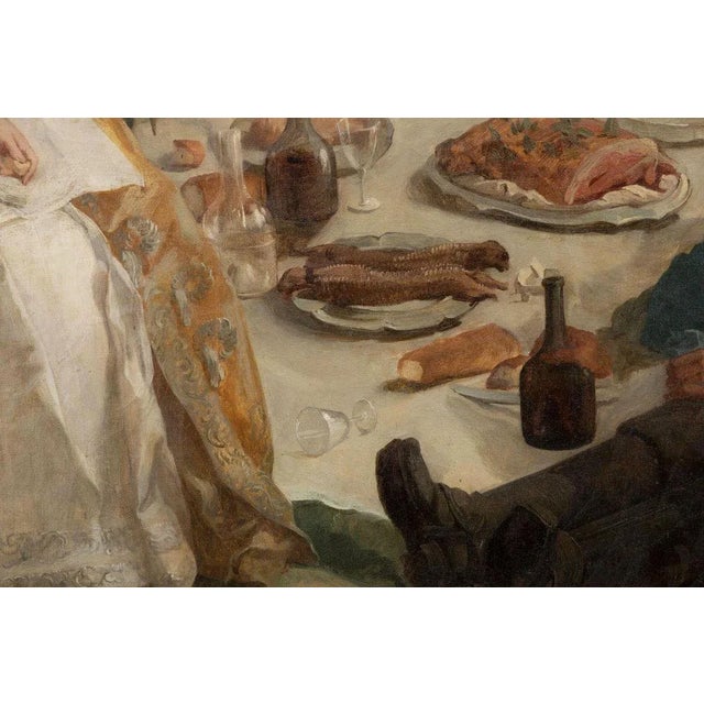 19th Century Halt Hunting Oil on Canvas by Carle Van Loo For Sale - Image 6 of 18